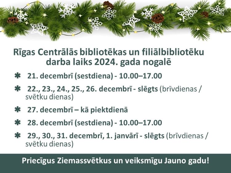 Darba laiks 2024.gada decembrī