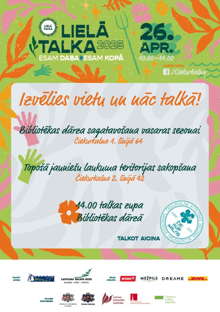 Čiekurkalnā Lielā talka!